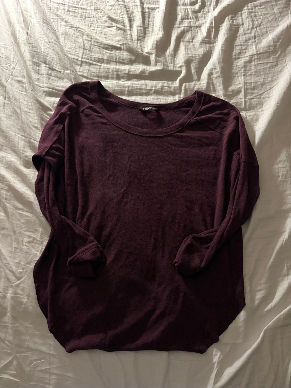 TNA Long Sleeve Lightweight Pullover - Plum